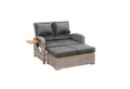 Greemotion Gartenlounge-Set Bahia Tobago 2-Sitzer Rattan grau mit Liegefunktion