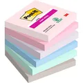 Post-it Super Sticky Notes Soulful Collection Haftnotizen extrastark farbsortiert, 6 Blöcke