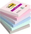 Post-It 7100259204 Klebezettel Quadratisch Blau - Grün - Grau - Pink - Violett 90 Blätter Selbstklebend (654-6SS-SOUL)