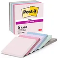 Post-it Super Sticky Notizen 76x76mm 90 Blatt 6 Blöcke, Haftnotizen, Klebezettel