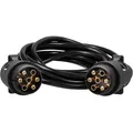 Wiltec 7-poliges Verlängerungskabel 3 m, Anhängerkabel PVC, Robustes Elektrokabel mit 2 Steckern, 7-adriges Kabel für Anhänger und Wohnwagen