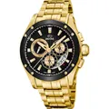 JAGUAR Swiss Made Herrenuhr Edelstahl 316L Gold - Chronograph Quarz, Datum, Saphirglas - Wasserdicht 10 ATM - J1036/1 Special Edition