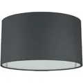 Wogati® Premium Lampenschirm | Ø45cm Höhe 28cm | Farbe: Schwarz | E14/E27 | rund | Baumwolle | für Stehlampen, Hängelampen, Tischlampen, Deckenlampen