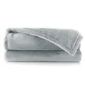 Kuscheldecke 70x150 cm Silber Decke Microfaser Tagesdecke Fleece weich sanft ...