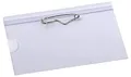 EUROPEL Namensschilder mit Hosenträger-Clip – 24 Stück, 90x60 mm, transparent Ausweishalter PVC mit Blanko-Einsteckschild für Messe, Büro, Event & Konferenz