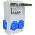 RoadEu - Stromverteiler 230V - 4x Schuko Steckdose mit Schalter - Steckdosenverteiler mit 4x Leistungsschalter C 16A - Verdrahtet, Baustromverteiler