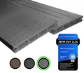 Endorphin® WPC Terrassendielen Komplettbausatz Hohlkammer Diele Hellgrau 20 qm