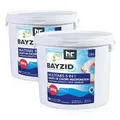 BAYZID Chlor Multitabs 5 in 1-200g Chlortabletten für Pool - 2 x 5kg (10kg) - 5-Phasen Pflege & Reinigung - Made in Europe - Für kristallklares Poolwasser