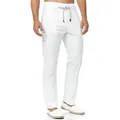 Indicode Leinenhose Herren Veneto Sommerhose Leinen Herrenhose leichte Sommerhose mit Kordelzug weiß XL