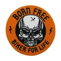 Finally Home Patch zum Aufbügeln - Biker for Life | Motorrad Kutte Patches, Born Free Totenkopf Aufbügler, Motorcycle Rückenpatch, Aufnäher für Weste