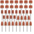 Korund Schleifspitzen Set 42-teilig für Dremel 1 8'' Schaft, Stein
