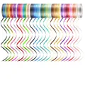 Dooozy 48 Rollen Ringelband Geschenkband Set, 5MM 10M Geschenkbänder für Geburtstag Luftballons Hochzeit Geschenkverpackung Florist Luftballon Schleifen und Saisonale Deko