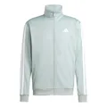 adidas Men's 3 Stripes Tricot Regular Track TOP, Wonder Sage, M