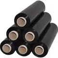 6 Rollen Beste-Folie Stretchfolie 23my 500mm - 2,5kg Palettenfolie & Handstretchfolie (schwarz) - Schwarz