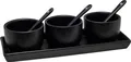 Dip-Set - Schwarz - Porzellan - 7-teilig