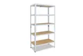 shelfplaza Schwerlastregal HOME, 180x120x45cm weiß, 5 Böden, Kellerregal, Garagenregal, Steckregal
