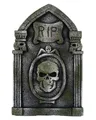 Horror-Shop Dekoobjekt R.I.P. Grabmal als Halloween Grabstein mit Totensc