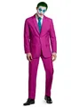 SuitMeister Partyanzug Ruby Red Joker Kostüm Anzug - Halloween Karneval, Kein Joke: dieser Anzug lässt sich auch im Alltag tragen!