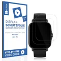 Ecultor 2x Schutzfolie 3D kompatibel mit Amazfit Gts 2e, Flexibel, 100% Abdeckung, Fingerprint Kompatibel, Made in Germany, Full Cover Displayschutz-Folie