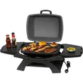 Elektrogrill TEPRO "Abington", grau (grau, schwarz), B:102cm H:38cm T:46,2cm, Kontaktgrill_Standgrill_Tischgrill_Teppanyakigrill, Grillfläche: ca. 47 x 35 cm, 2300 W