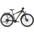 Axess Mountainbike SANDEE DX ATB, 16 Gang Shimano Acera RD-M3020-8 Schaltwerk, Kettenschaltung, hydraulische Scheibenbremse schwarz/grau schwarz 45 cm