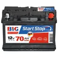 Autobatterie Start-Stop 12V 70Ah 800A BIG AGM Batterie Automatik statt 68Ah 65Ah