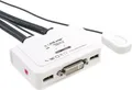 InLine KVM Switch - 2-fach - DVI-D - USB - mit Audio - integr. Kabel