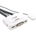 InLine 61613I KVM Switch, 2-fach, DVI-D, USB, mit Audio, integr. Kabel