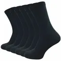 GAWILO Diabetikersocken für Herren - Ohne Gummibund & ohne Naht - Extra weiter Komfort-Bund (6 Paar) Venensocke für Diabetiker mit viel Baumwolle - feines Maschenbild schwarz 39-42