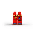 Hips and Legs with Pockets, Torn Knee, Belt with Buckle, Minifigure Head, Brick 