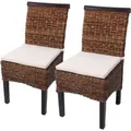 MCW Esszimmerstuhl Acireale 2er-Set Dunkel mit Kissen
