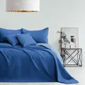 RESTILO Tagesdecke blau himmelblau 220x240 Bettüberwürf zweiseitig Ultrasonic Steppung Polyester Softa