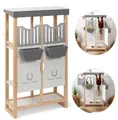 ELLA & PIET® Hobby Horse Stall Shelty aus Holz mit 2-teiliger Stalltür (Holz-Weiß) Pferdestall Holzstall für Pferde