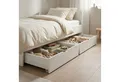 Homestyle4u Bettschubkasten Set mit Rollen 94x63,5x19 Bettkasten Holz Schublade Weiß Aufbewahrung