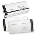 tatmotive Danksagung Trauer (50 Sets) selbst bedruckbar/beschreibbar mit feinem Einlegeblatt, inkl. Briefumschläge