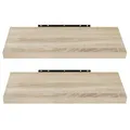 EUGAD Wandregal Wandboard 2er Set Hängeregal Holz Board Modern Sonoma Eiche 50x23x3,8cm 0091QJ-2