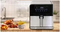 DMS® 8L XXL Heißluftfritteuse Fritteuse Heißluft Digitale Touch Displa Edelstahl
