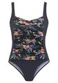 Lascana Damen Badeanzug mit Shaping-Einsatz vorn, eingearbeitete Softcups, Mix-Kini zum Mixen nach Lust und Laune