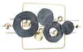 Kobolo Wandbild Wanddeko Metallbild - CIRCOLO - Metall - gold grau