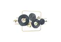 Kobolo Wandbild Metallbild Bild CIRCOLO aus Metall - gold grau, im Used Look