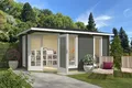 Gartenhaus Blockhaus  Walmdach 40 mm Edinburgh 2 grün 468x300 cm Lasita