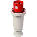 Walther Electric 269406 Wasserdichter Stecker, 63A, 4P, 6h, mit Trompetenverschraubung