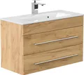 Badmöbel Mars 800 SlimLine SoftClose eiche gold : Eiche Gold