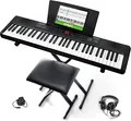 Alesis Melody 61 Keyboard Piano für Anfänger mit 61 Tasten Lautsprechern, Stände