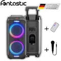 Party-Lautsprecher "ZEAL" – Mobiler Bluetooth Trolley Lautsprecher mit 60W RMS, Bass Boost & LED Lichteffekten - Schwarz