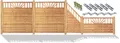 KONIFERA Sichtschutzelement FRISCO, (Komplettset inkl. Zubehör), sonniges Design, verschiedene Längen