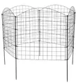 Garmix Teichzaun-Set 11-teilig 71x53cm/71x71cm/71x79cm 6x6cm Schwarz oder Grün … (Oberbogen 71x79cm, Schwarz)