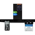 KKT KOLBE Dunstabzugshaube 60 cm | Wandhaube | Umluft | Abluft | Edelstahl | schwarzes Glas | WLAN | Nachlaufautomatik | SensorTouch Bedienung | FL... - Schwarz