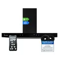 KKT KOLBE Dunstabzugshaube 60 cm | Wandhaube | Umluft | Abluft | Edelstahl | schwarzes Glas | WLAN | Nachlaufautomatik | SensorTouch Bedienung | FLAT6006S