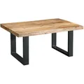 riess-ambiente Couchtisch, Braun, Schwarz, Holz, Holz, Metall, Metall, Rechteckig, 100x46x60 cm, Wohnzimmer, Wohnzimmertische, Couchtische